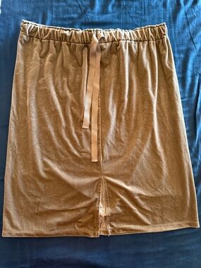 Camel Colored Velour Skirt